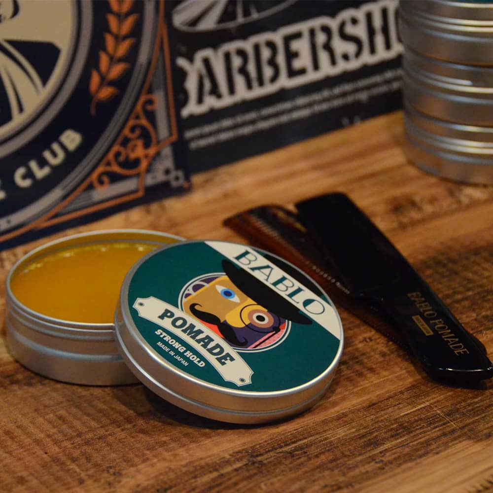 BABLO POMADE バブロポマード ストロング ホールド 130g + オリジナルコーム櫛セット