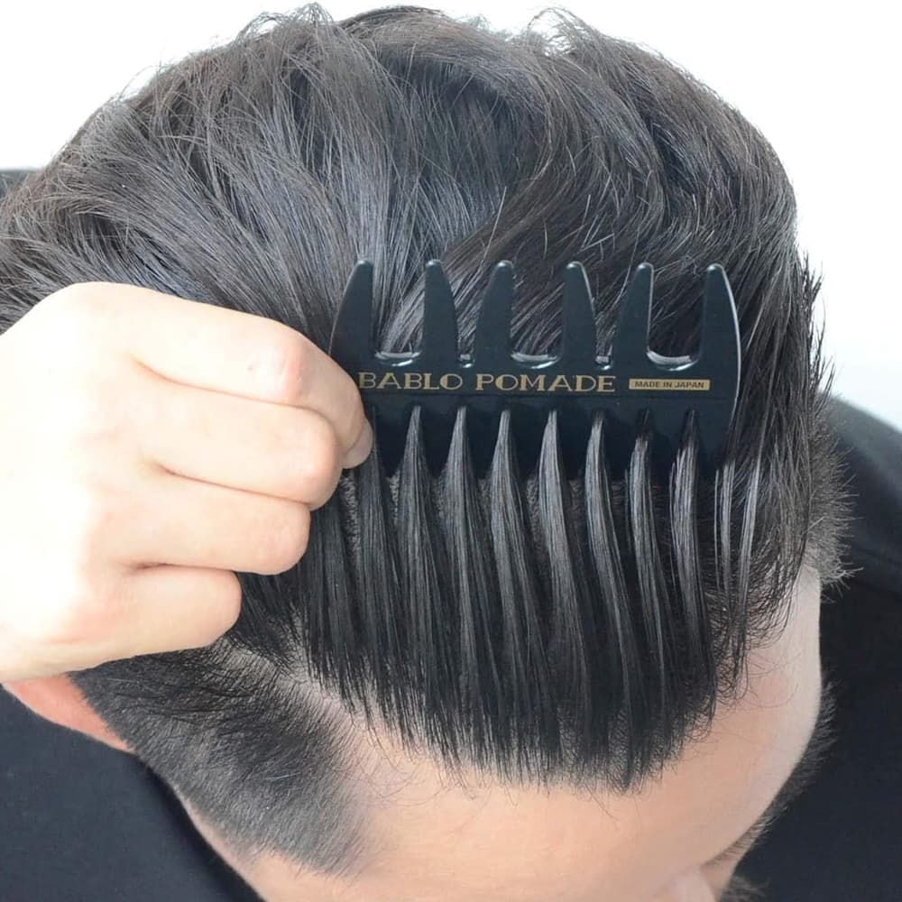 BABLO POMADE バブロポマード ストロング ホールド 130g + メッシュコーム櫛(ブラック)セット