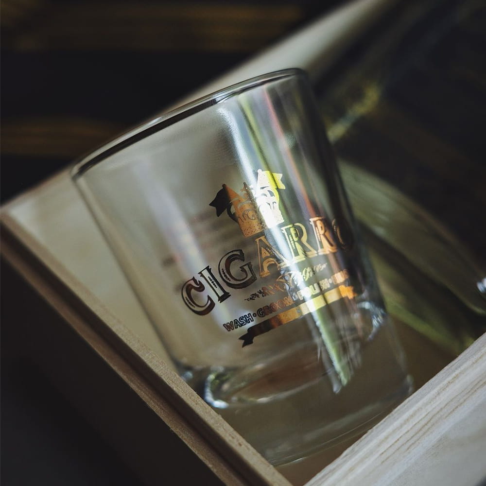 CIGARRO シガーロ マウスウォッシュ 200mL ショットグラス・木箱付