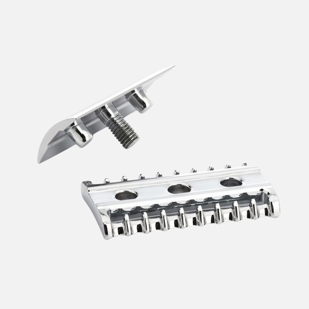 ミューレ TRADITIONAL クラシックレイザー(両刃カミソリ)/オープンコム・メタル 替刃一枚付属 (R41)