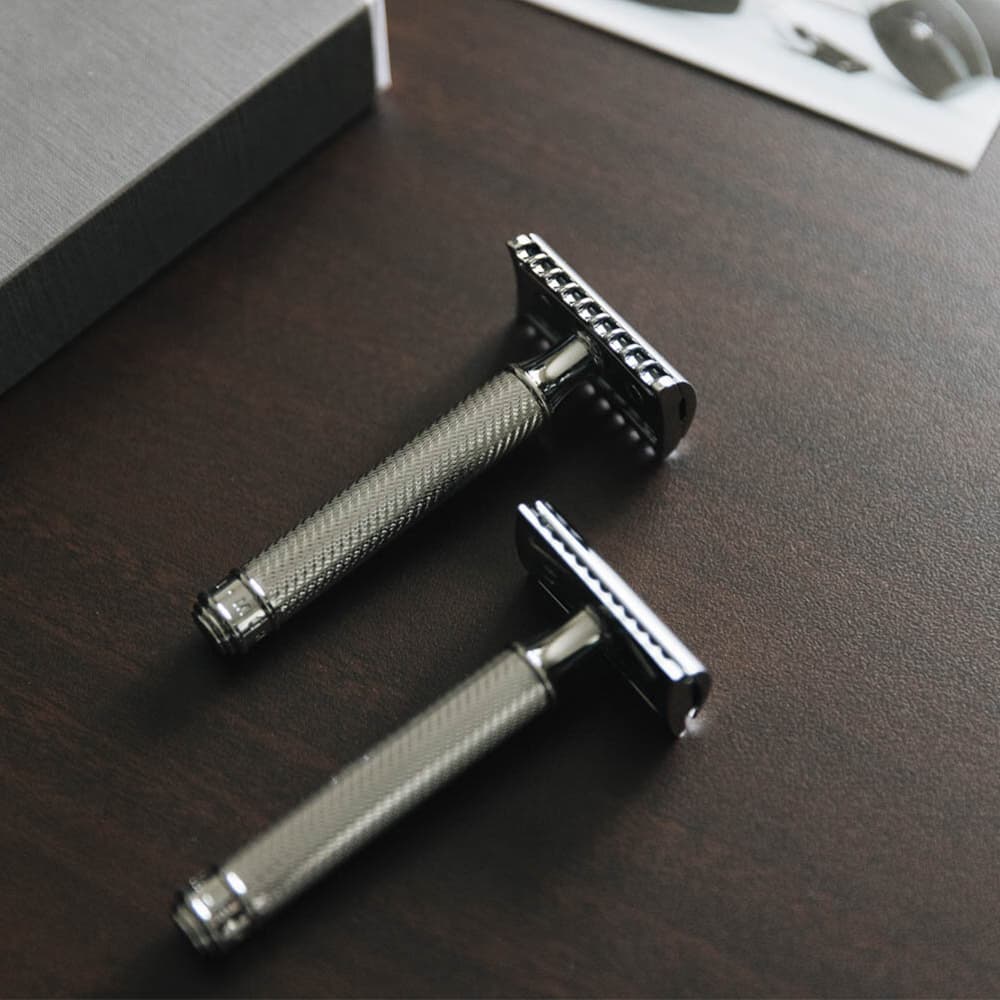 ミューレ TRADITIONAL クラシックレイザー(両刃カミソリ)/グランデ・クローズドコム・メタル 替刃一枚付属 (R89GRANDE)