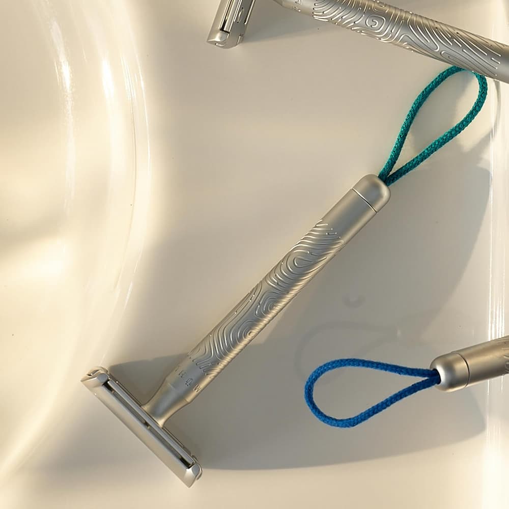 ミューレ コンパニオン ボディ&フェイス 両刃カミソリ ターコイズ(緑)