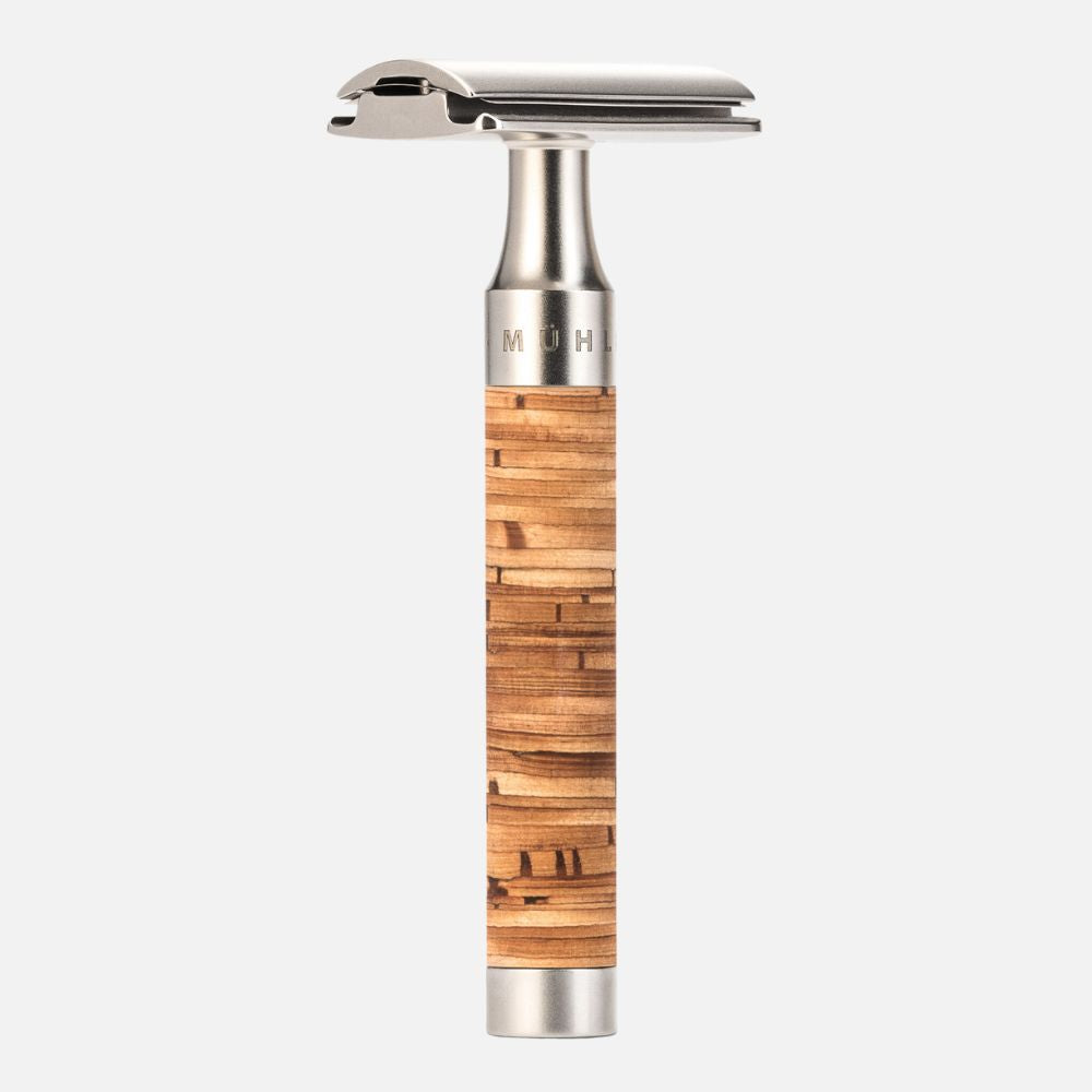 ミューレ ROCCA レイザー(両刃カミソリ)/ステンレススチール・バーチバーク 替刃一枚付属 (R95)