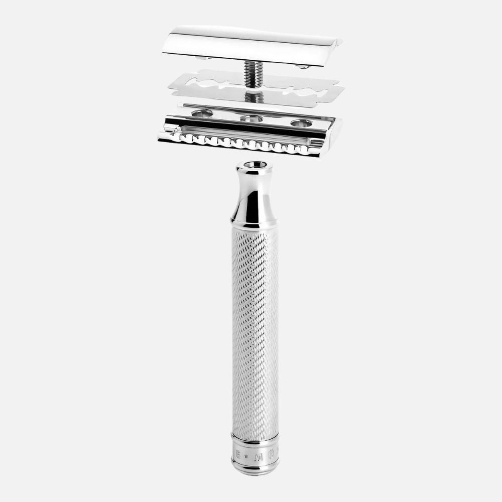 ミューレ TRADITIONAL クラシックレイザー(両刃カミソリ)/クローズドコム・メタル 替刃一枚付属 (R89) + 両刃替刃20枚 (K1-20) セット