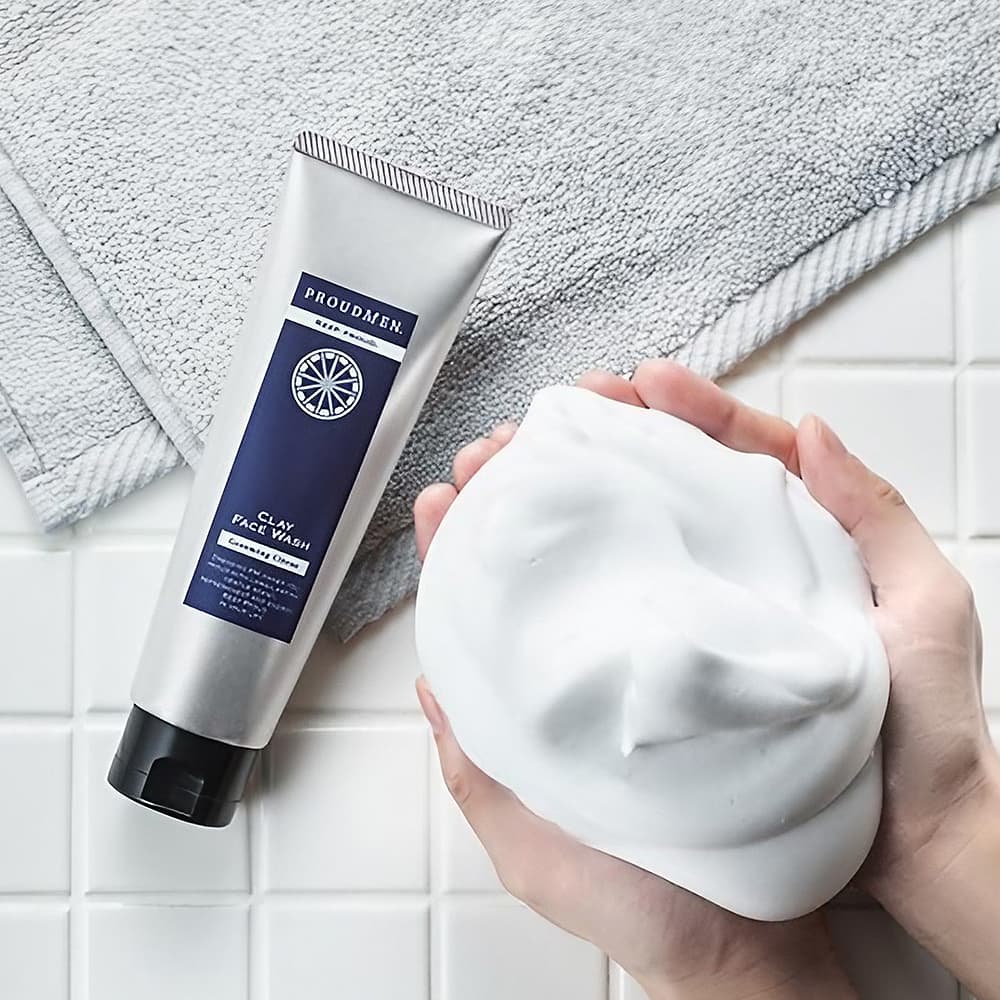 PROUDMEN プラウドメン クレイフェイスウォッシュ 120g + マイクロフォーミングネット