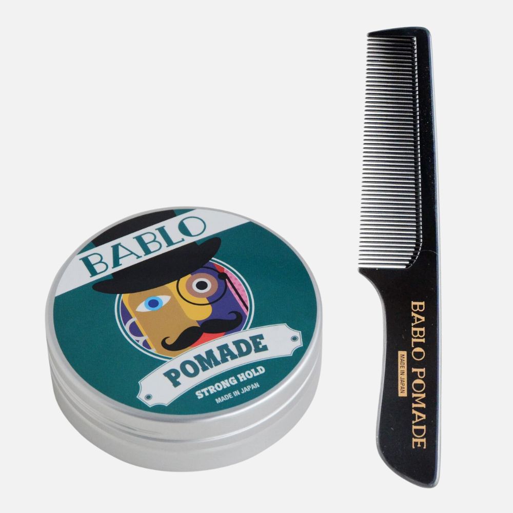 BABLO POMADE バブロポマード ストロング ホールド 130g + オリジナルコーム櫛セット