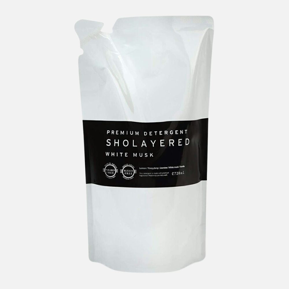 SHOLAYERED ショーレイヤード 洗濯洗剤 プレミアムデタージェント ホワイトムスク 詰替用 720mL