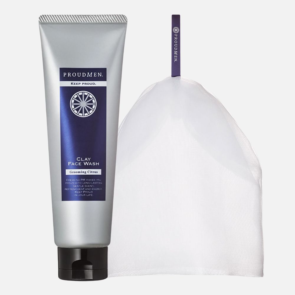 PROUDMEN プラウドメン クレイフェイスウォッシュ 120g + マイクロフォーミングネット